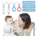 thumbnail image 2 of Cepillo de dientes en forma de U para niños de 2 a 12 años Cabezal de cepillo de silicona suave Limpieza oral de 360 ​​° para regalo de cumpleaños de Navidad Muyoka Hogar, 2 of 6