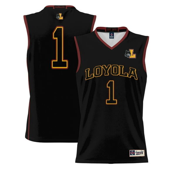 Youth GameDay Greats Black #1 Loyola Chicago Ramblers Lightweight Basketball Jersey