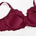 thumbnail image 4 of AJGRHE Women office BraDouble Lace Lingerie Bra for Plus Size Comfort and Support 100D Red, 4 of 6