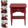 thumbnail image 5 of HERFIER Vintage Wooden Bedside Table: Mini Nightstand Furniture, 5 of 8