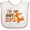 White and Pink, variant on Inktastic I'm Hot Stuff- Cute Dragon Boys or Girls Baby Bib