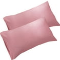 thumbnail image 3 of PULLIMORE Set of 2 Bed Pillow Case Pillow Covers for Hair and Skin Ultra Soft Solid Pillowcases (20" * 30"，Pink), 3 of 8