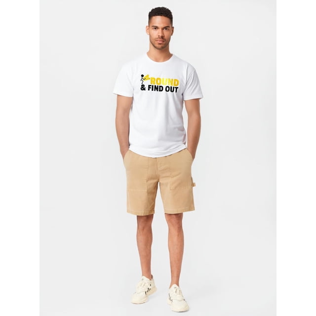 playera gráfica para hombre con diseñoMen's AROUND FIND OUT Graphic Print T-shirt, Casual Short Sleeve Crew Neck , Men's Clothing For Outdoor Tee For Adult, Men, Women, Teen, Teenager, Adolescent, Y