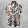 thumbnail image 4 of Alkepwun Plus Size Hawaiian Shirt for Men Summer Boho Floral Beach Shirts Casual Short Sleeve Button Down Shirts Ethnic Party Tops Vacation Shirt on Clearance, 4 of 4