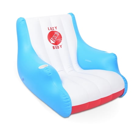 GoFloats Lazy Buoy Floating Swimming Pool Lounge Chair with Cup Holders - The Most Comfortable Pool Float