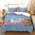 thumbnail image 3 of Juego de ropa de cama Kawaii Marie Cat, funda de edredón rosa de dibujos animados, textiles para el hogar, tamaño King y Queen, funda de edredón doble, accesorios de dormitorio, 3 of 5