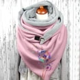 thumbnail image 2 of Women Colorful Dandelion Print Cotton Winter Warm Button Up Scarf, 2 of 3
