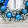 thumbnail image 5 of Fufafayo under $5 Christmas Wreath with Blue Balls, Plastic Garland for Window Fireplace Door, Holiday Decoration for Indoor Outdoor, Festive Wreath for Christmas, 5 of 6