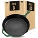 thumbnail image 1 of Sartén de hierro fundido Utopia Kitchen de 30 cm, para chef, pre-sazonada, apta para parrilla, para uso en interiores y exteriores, color verde, paquete de 4, 1 of 5