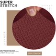 thumbnail image 4 of Stretch Chair Covers for Dining Chairs Set of 2 Decorative Jacquard Dining Room Chair Covers Washable Kitchen Chair Slip Covers for Dining Room, Hotel, Party (2, Wine Red), 4 of 7