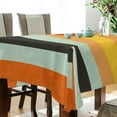thumbnail image 4 of Yayeee Tablecloths for Rectangular Tables 54 x 54 inch Party Table Cover, Stripes and Circle, 4 of 6