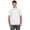 WHITE, variant on JustBlanks Lightweight Fashion Short Sleeve T Shirt Shoulder to Shoulder Taping