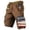 Brown, variant on Us 250th Anniversary Dual Flag Patch Cargo Shorts with Multiple Pockets and Relaxed Fit, Awesome For Memorial Day Gatherings Backyard Grills Light Green XL