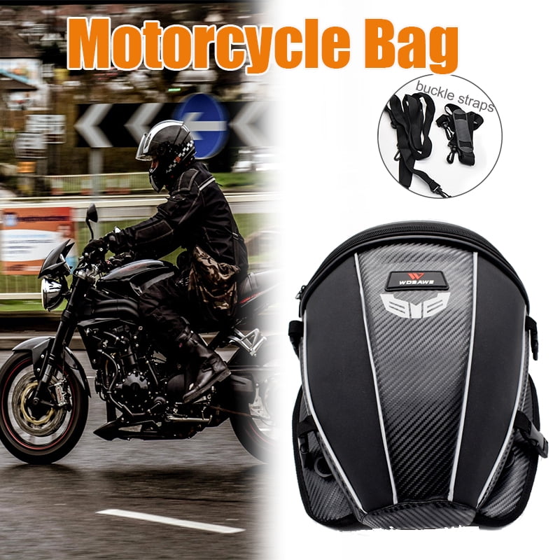 Motorcycle Rear Tail Seat Tank Bag Saddle Helmet Shoulder Storage Waterproof  //
