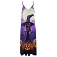 thumbnail image 4 of Halloween Scary Night Full Moon Sleeveless Dress Women's Luxury Party Dress Birthday Dresses for Women, 4 of 7