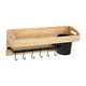 thumbnail image 4 of Estante de pared de cocina con 6 ganchos Perchero Utensilios de cocina Titular Organizador Estantes flotantes para cocina Entrada, 4 of 9