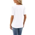 thumbnail image 2 of Bellella T-Shirts d'Été pour Femmes, T-shirt Uni à Col Rond, T-shirt Décontracté à Manches Courtes, Chandail à Enfiler, T-shirt pour Dames, Blanc, M, 2 of 3