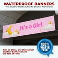 thumbnail image 5 of It's a Girl Large Banners and Signs for Outdoor by DreamController. Polyester Banner with 4 Holes for Easy Hang Indoor & Outdoor | 4x1 Feet Banner for It's a Girl | HD Print Banner Made in USA, 5 of 6