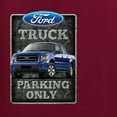 thumbnail image 2 of Wild Bobby, Ford Truck Parking Only Sign Gift for Owners of Ford, Cars and Trucks, Front and Back Unisex Crewneck Graphic Sweatshirt, Maroon, 3X-Large, 2 of 4