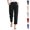 Black, variant on Pants for Women Straight Leg Cropped Pants Ankle Length Tapered Rolled Cuff High Waisted Trousers Slacks