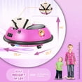 thumbnail image 3 of Farmdex 12 Vot Ride on Toys for Toddlers Ride on Bumper Car with Remote Control, Baby Bumper Car W/ 360 Degree Spin, LED Colorful Lights, Five-Point Seat Belt, Pink, 3 of 10