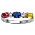 thumbnail image 2 of Star K�  14kt Gold Genuine 3 Birthstones Stone 5x3mm Mothers Ring, 2 of 9