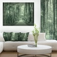 thumbnail image 1 of Route dans la Forêt d'Automne Sombre - Art Moderne sur Toile, 1 of 1