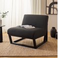thumbnail image 2 of SAFAVIEH Kinsey Mid-Century Boucle Solid Accent Chair, Black, 2 of 12