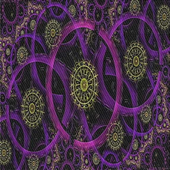 Ahgly Company Machine Washable Indoor Square Transitional Purple Area Rugs, 10' Square