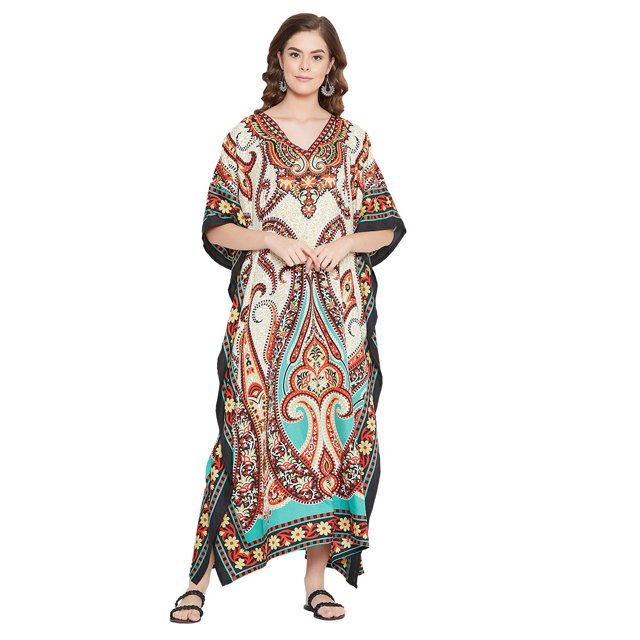 Caftans Longs pour Femmes, Robe Caftan Grande Taille, Robe de Soirée, Fête, Été, Plage, Robe d'Été, Manches Kimono, Robes Décontractées