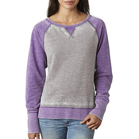 - J America Ladies' Zen Contrast Crew