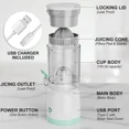 thumbnail image 3 of Electric Juicer USB Charging Citrus Lemon Orange Juice Squeezer Fruit Blender Machines Travel Automatic Fresh Squeezing Mixer (Electric Juicer), 3 of 7