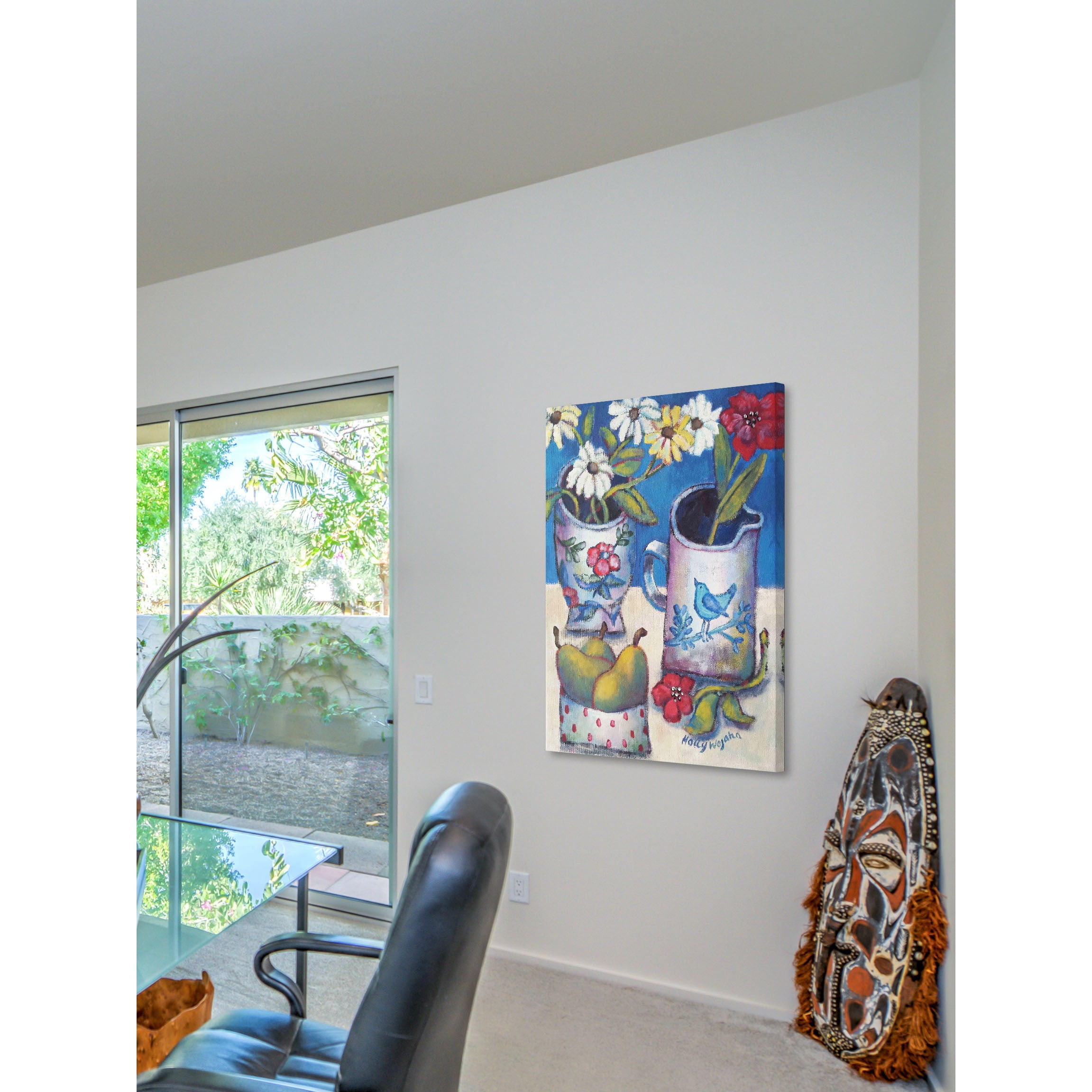 Marmont Hill "Des Fleurs Et Poires" Painting Print on Canvas