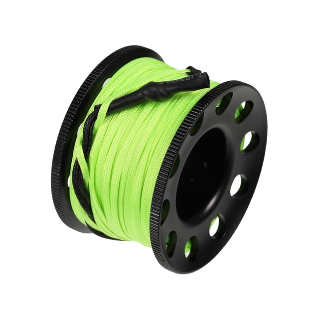 Sonducket Carrete Profesional 15m Cuerda Ligera Cueva Diving Spool con Snap Hook Deportes acuáticos Accesorios Equipo Deportes acuáticos Negro