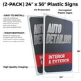 thumbnail image 2 of Auto Detailing (2-PACK) 24" x 36" Plastic Signs | Sign Insert 4mm Corrugated Plastic Signs Storefront Window Poster, 2 of 2