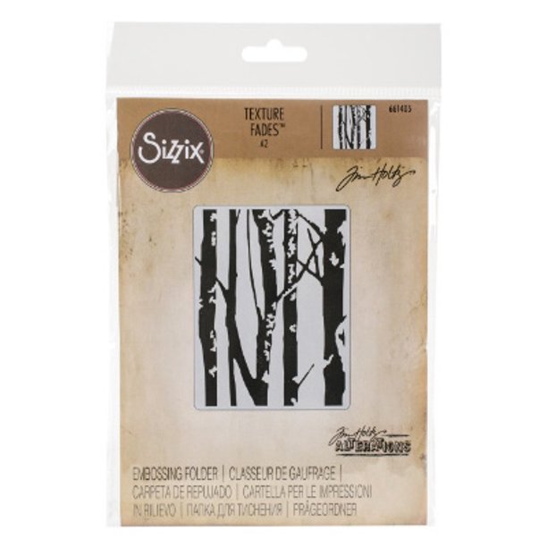 Texture Fades A2 Embossing FolderBirch Trees By Tim Holtz