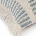thumbnail image 3 of Ox Bay Eva 20" x 20" Blue/Ivory Striped Polyester Adult Decorative Throw Pillow, 3 of 9