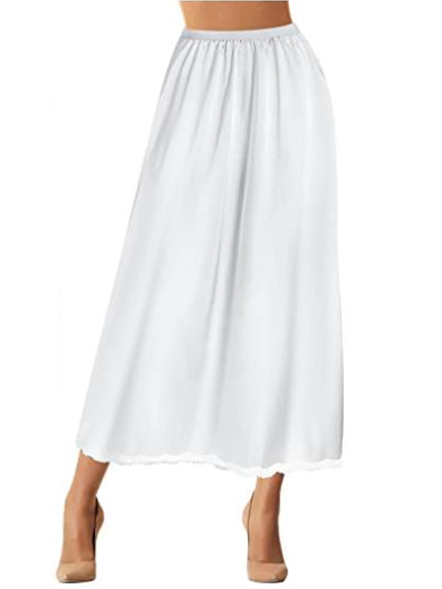 Half Slip Lace Long Underskirt Women's Satin Half Slip for Under