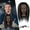 Black, variant on Cosmetology Hairstyling Mannequin Training Head with Holder for Practice and Skill Development