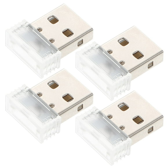 WORGEOUS  4 Pcs USB Ambient Light Car Atmosphere Interior Lights Green