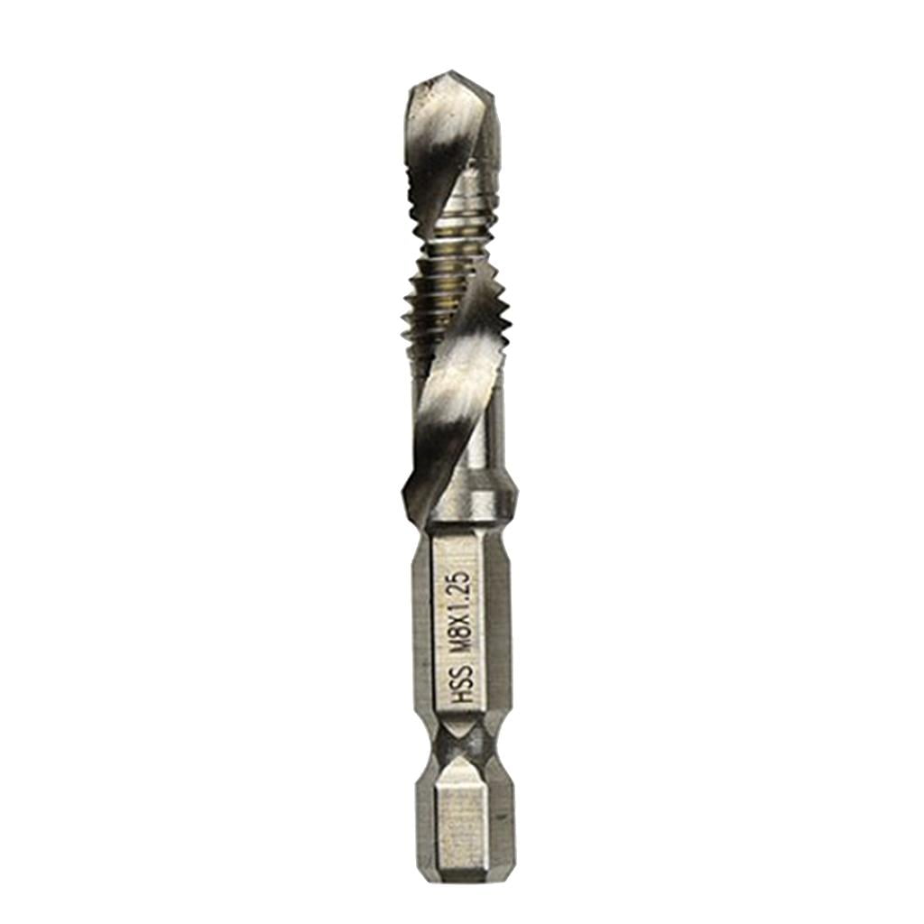 Drill Bit, HSS Metric Screw Thread (M3 M5 M6 M8 M10) M8x1.25mm, Size: M8x1.25mm Silver