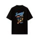 thumbnail image 4 of Women's Casual Summer Fish Print Mid-Length T-Shirt - Loose Fit, Round Neck, Short Sleeve, Cotton, Black with Colorful Underwater Design, "DREAMY CLUB" Lettering, Perfect for Casual Attire, 4 of 8
