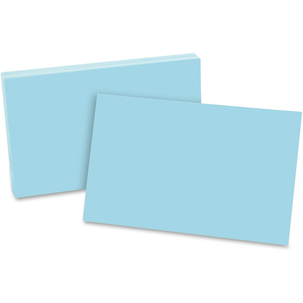 Oxford, OXF7520BLU, Colored Blank Index Cards, 100 / Pack