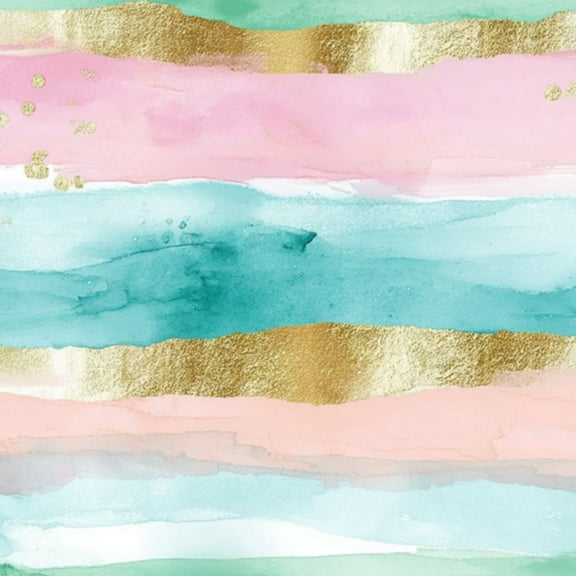 Boho Peel and Stick Wallpaper Pastel Watercolor Stripes Gold Accents Abstract Design Contact Paper 17.7in x 9.8ft Wallpaper Removable Self Adhesive Wall Paper for Bedroom