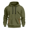 thumbnail image 2 of Puliio Mens Hoodies Sweatshirts Fall Sleeve Casual Zip Up Hoody Sweatshirt Loose Fit Warm Winter Fall Streetwear Comfortable Soft Plain Hoodie Pullover Tops, 2 of 3