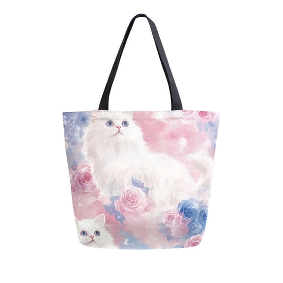 DIXRUYEE Tote Bag Women Weekender Travel Bag Shoulder Handbag Pastel Paws Printed