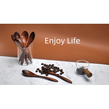 100% Natural Bamboo Tea Spoon Set – 5 Wooden Teaspoons, Organic Utensils, Light Bamboo Finish