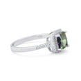 thumbnail image 2 of Art Deco Princess Cut Ring Rainbow CZ 925 Sterling Silver Size 12, 2 of 3