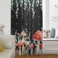 thumbnail image 6 of Mushroom Sheer Curtains 108 Inches Extra Long, Botanical Sage Green Eucalyptus Leaves Light Filering Curtains, Privacy Drapes Simi Floor to Veiling Curtain for Living Room Bedroom Window Treatment, 6 of 9