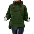thumbnail image 2 of Chaqueta Acolchada Oversize para Mujer, Estilo Dolman, con Capucha, Larga, Cálida y Estilo Top Verde S, 2 of 7